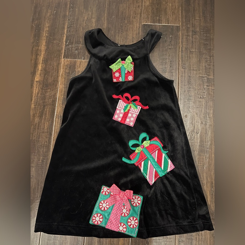 Holiday Present Black Velvet Jumper
